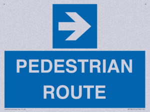PEDESTRIAN ROUTE - right arrow